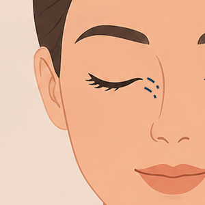 Bunny lines treatment illustration Face360