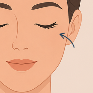 Cheekbone treatment illustration Face360